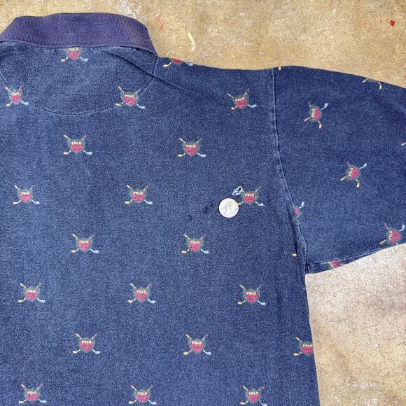 Vintage Polo Ralph Lauren Men’s Large‎ Golf Crest Polo Shirt USA Made Navy 90s - Picture 5 of 9